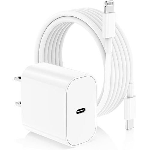 iPhone Fast Charger,Type C Wall Charger Block Plug and 10ft USB C to Lightning Charging Cable Cord Long,Power Adapter Cube Brick Box for Apple iPhone 14 Pro Max/14 Plus/14/13/12 Mini/11/XS Max/XR/iPad