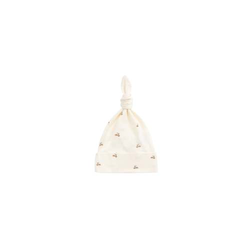 Organic Cotton Knot Beanie - Forest Night Acorns