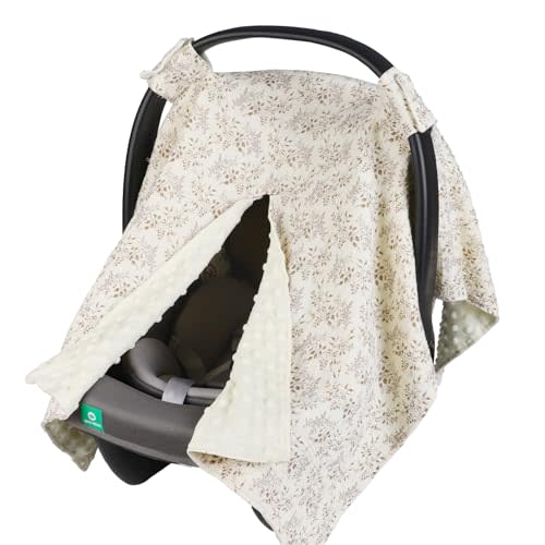 2-in-1 Baby Car Seat Cover, Baby Car Seat Canopy, Mom Nursing Cover，Easy to Install Shield，Multi-Purpose | Winter Warm & Summer Shade Use