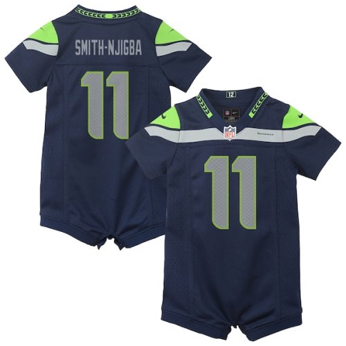 Jaxon Smith-Njigba Seattle Seahawks Nike Newborn Romper Game Jersey - Navy