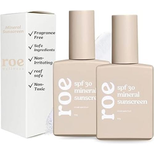 Roe Wellness- Baby Mineral Sunscreen SPF 30 Clean Ingredients | Non-Greasy, Reef Safe, Paraben-Free (2Pack)
