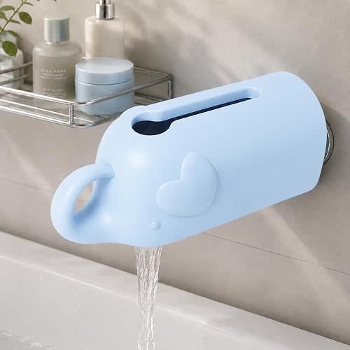 Baby Bath Spout Cover, Soft Silicone Faucet Cover for Bathtub | Cute Elephant Tub Spout Guard for Kids, Easy to Install, Clean & Hang Dry, Fits Most Standard Bathtub Spouts
