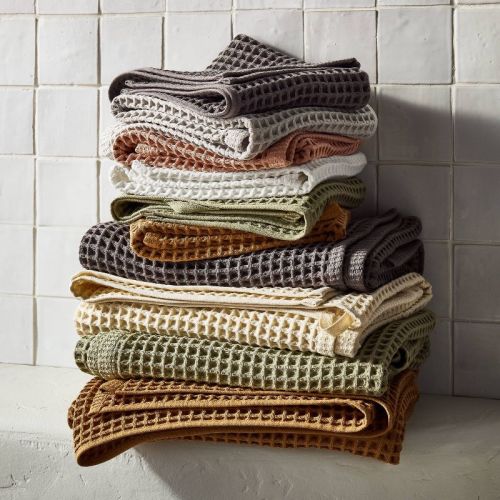 Waffle Hand Towel Olive Sage - Casaluna™