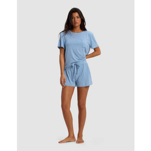 Women's Bamboo Stretch-Knit Lounge Tee & Shorts Set