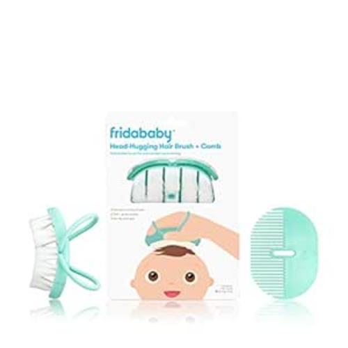 Frida Baby Infant Head-Hugging Baby Hairbrush and Comb Set, Newborn and Up
