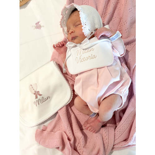 Knit Baby Bonnet – Newborn Hat – Caprilina