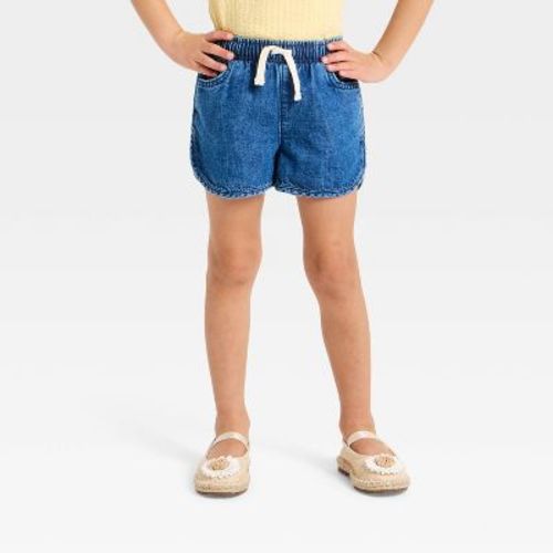 Toddler Girls' Denim Woven Shorts - Cat & Jack™ Medium Wash 12M