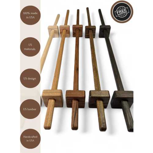 Wooden Curtain Rod, Wood Curtain Rod for Windows, Curtain Rod Set, Drapery rod, Round wood Curtain rod