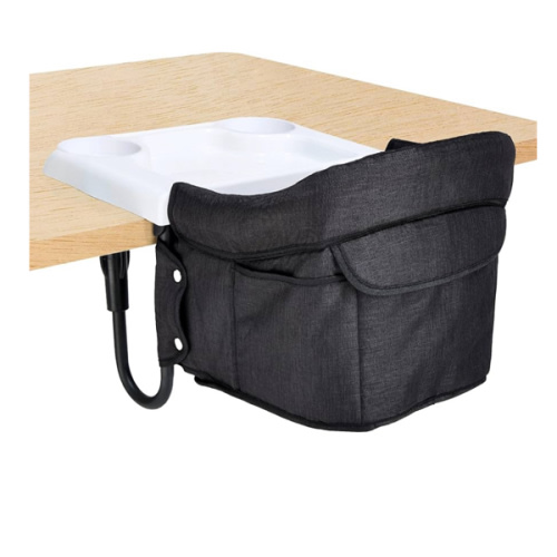 Portable Hook On High Chair with Tray for Babies & Toddlers, 6-36 Months, Collapsible Design, Fits Tables 0.8" to 3.5" Thick, Easy to Clean, with Travel Bag