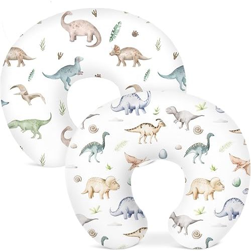 Nursing Pillow Covers 2 Pack, Stretchy Breastfeeding Pillow Covers for Baby