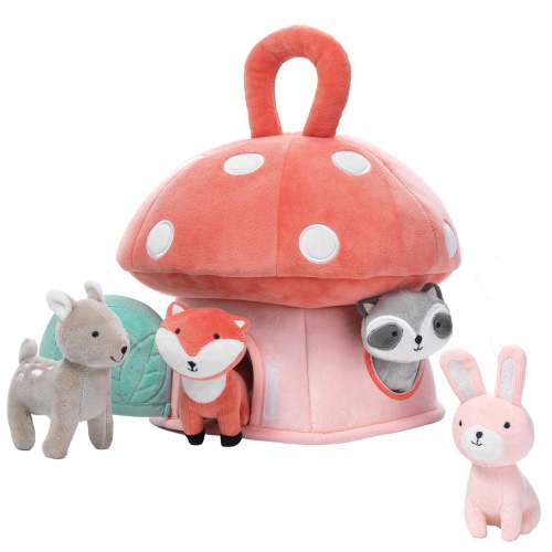Pet Hotel Interactive Plush Playset Toy w/ 3 Stuffed Animal Dogs – Lambs & Ivy