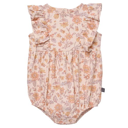 Modern Moments by Gerber Baby Girl Bubble Romper with Eyelet Trim, Sizes 0/3 onths - 24 Months