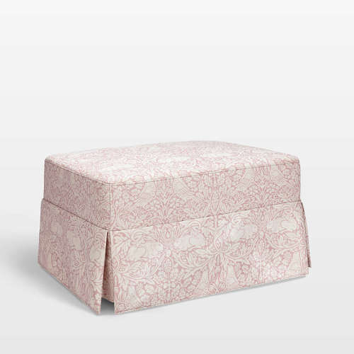 Morris & Co x Namesake Crawford Dusty Rose Floral Nursery Ottoman