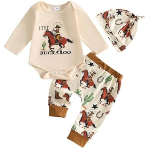 Sasaerucure Newborn Baby Boy Outfit Fall Winter Clothes 3PCS Set
