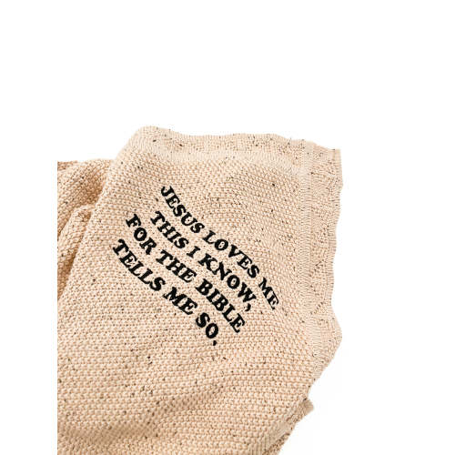 Jesus Loves Me This I Know Tan Knit Blanket – OUR HOUSE ABOVE