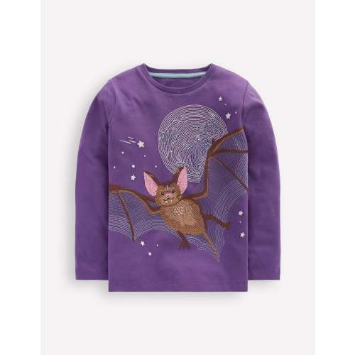 Glow Superstitch T-shirt-Mystic Purple Bat