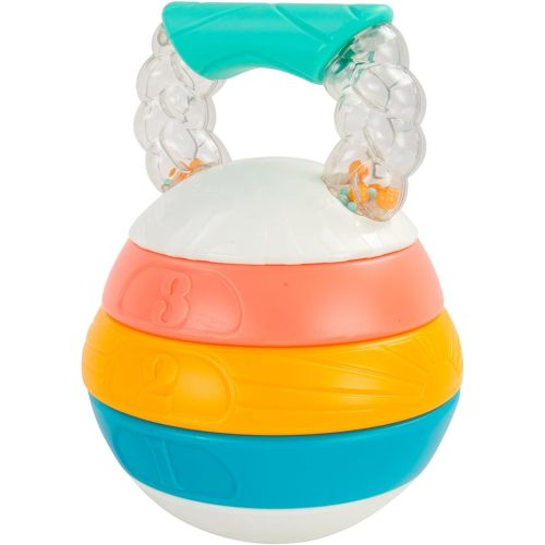 BEBE FUERTE Stack and Count Kettlebell Activity Toy by Robin Arzon - Bilingual Stacking Toys - Baby Workout Toys - Baby and Toddler Gifts for Ages 6 Months and Up