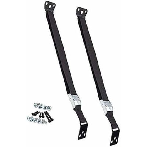 Safety Innovations Heavy Duty TV and Furniture Straps - Baby Proofing Anti Tip Straps for Child and Baby Safety - Expert Designed Strap Anchors Furniture to Walls to Prevent Tip-Overs 2Pk (Black)