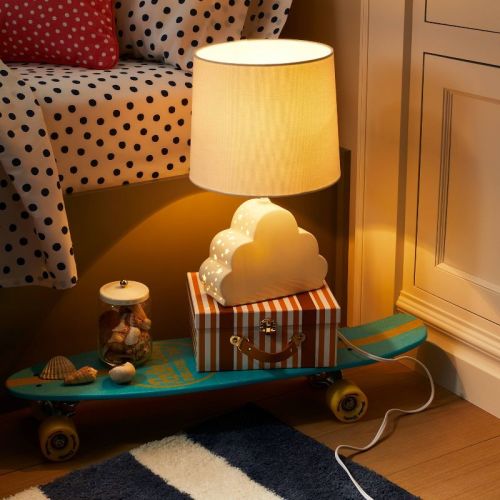 Cloud Dual Light Figural Kids' Lamp (Light Bulbs Not Included) White - Pillowfort™: Ceramic Table Lamp, 3-Way Switch