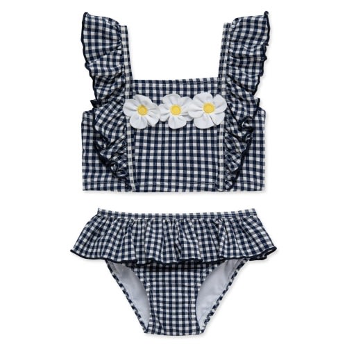Little Me Gingham UPF 50+ 2-Piece Swimsuit | Nordstromrack