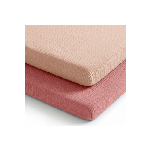 Muslin Cotton Bassinet Sheets, 2 Pack, One Size