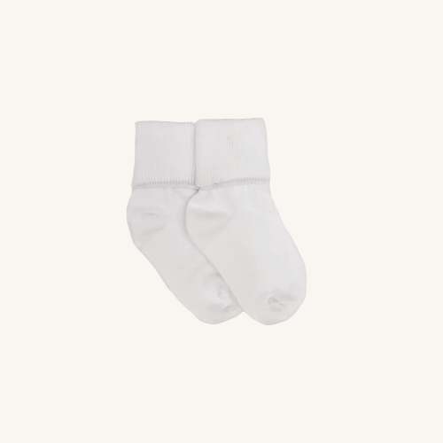 Jefferies Turn Cuff Socks - White