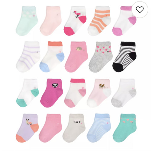 Baby & Toddler Girl Jumping Beans® 20-Pack Ankle Socks