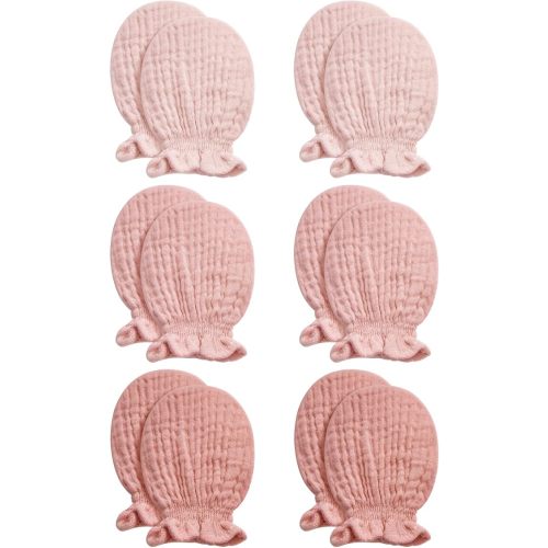 Pro Goleem Muslin Baby Mittens for Newborn, 100% Cotton No Scratch Soft Breathable Gloves for Boys and Girls 0-6 months