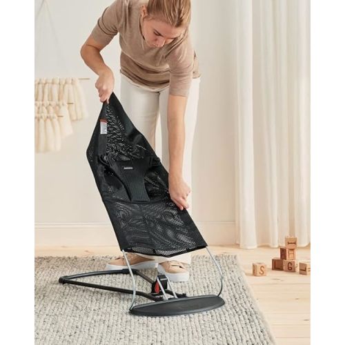 BabyBjörn Fabric Seat for Bouncer, Mesh, Black