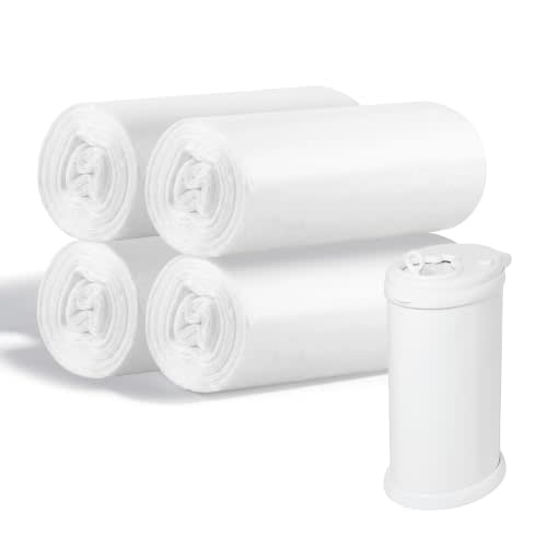 Diaper Pail Refill Bags Compatible with Ubbi Diaper Pail 100 Count Thick | Waste Basket Liners for Bathroom Home and Daily Use, Durable Disposable Diaper Pail Bags, Fit for Ubbi Steel Diaper Pail
