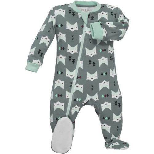 zippyjamz – Zipper Organic Sleeper Footed Onesies Sleeper Baby Pajamas with Inseam Zipper