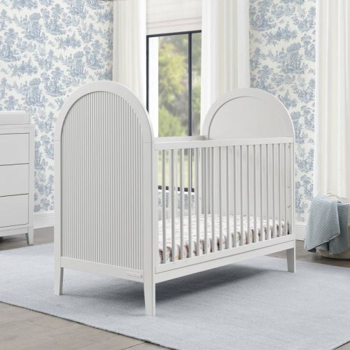 Delta Children Eloise 4-in-1 Convertible Crib - Greenguard Gold Certified - Moonstruck Gray: Converts to Daybed, Converts to Toddler Bed