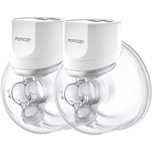 Momcozy Hands-Free Breast Pump Wearable, Double Pump with Comfortable Double-Sealed Flange, 24mm, 2 Pack