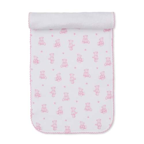 Teddy Bears Pink Burp Cloth