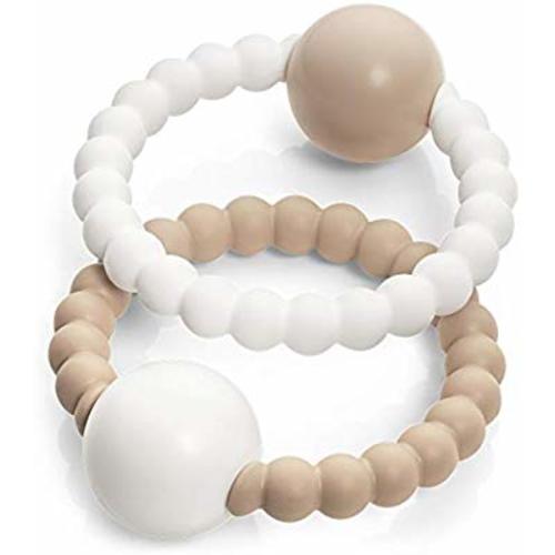 BabyGaga Teether & Rattle (Set Of Two), Teething Toys For Newborn Babies, Food Grade BPA Free Silicone Teether, Freezer Safe, Baby Shower Gift for Boy or Girl