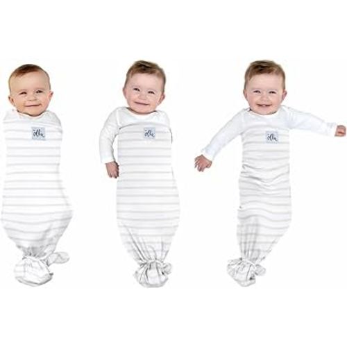 The Ollie Swaddle – Adjustable Baby Swaddle for Newborns | Pediatrician-Approved for Safe Sleep | Easy Closure | Arms-Out | Lightweight, Machine-Washable | Easy Diaper Access