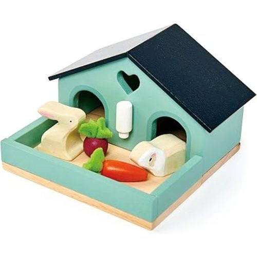 Tender Leaf Toys - Pets Sets for Doll House Accessories - Great Add-on Pet Play Set to Any Dollhouse - Encourage Creative and Imaginative Fun Play for Children - Age 3+ (Pet Rabbit Set)