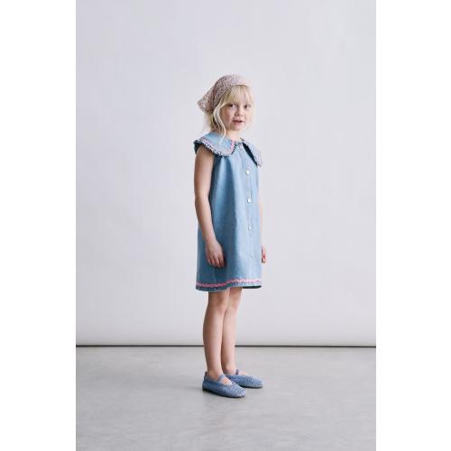 RUFFLED DENIM DRESS - Blue | ZARA United States