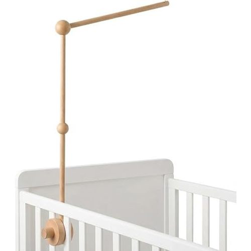 Crib Mobile Holder, HBM Wooden Mobile Arm & Hanger for Crib, Nursery Decor for Baby Girl Boy