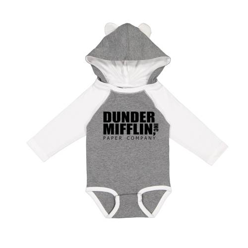 The Office "Dunder Mifflin" Long Sleeve Baby With Ears Baby Clothes