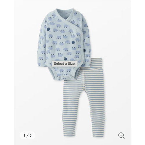 Baby Layette Wrap Top & Wiggle Pants in HannaSoft™