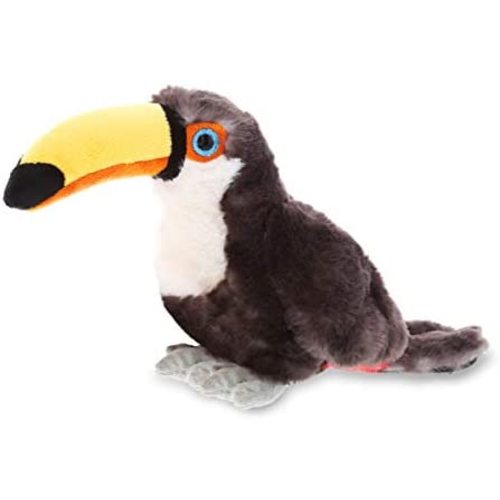 DolliBu Plush Toucan Stuffed Animal - Soft Fur Huggable Tropical Toucan, Adorable Playtime Toucan Plush Toy, Cute Jungle Bird Cuddle Gift, Super Soft Plush Doll Animal Toy for Kids & Adults - 8 Inch