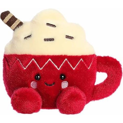 Aurora® Festive Palm Pals™ Cassia Hot Cocoa™ Stuffed Animal - Fun Collectible Plush for Kids and Adult Collectors - Perfect for Holiday Decorations or Gifts - Red 5 Inches