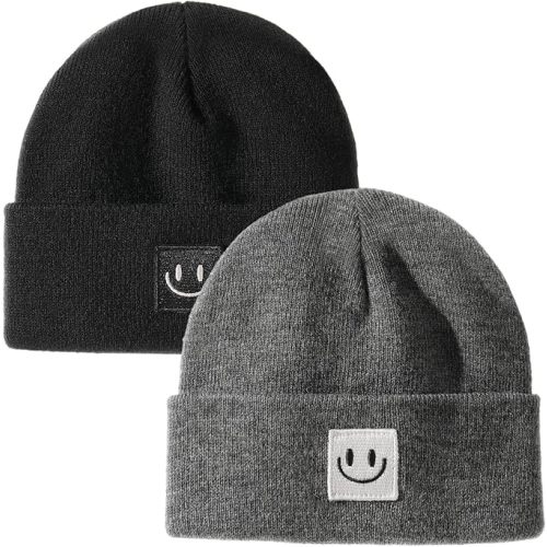FURTALK Baby Beanie - Black & Mixed Dark Gray