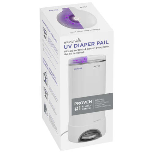 UV Sterilizing Diaper Pail | Hands-Free & Odor Control | Munchkin