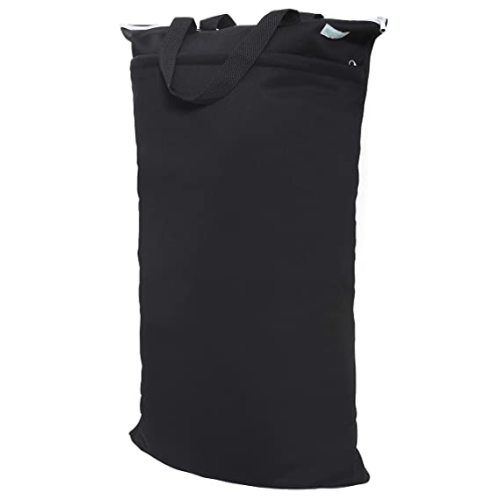 wegreeco Large Reusable Hanging Wet Dry Cloth Diaper Bag (Black)