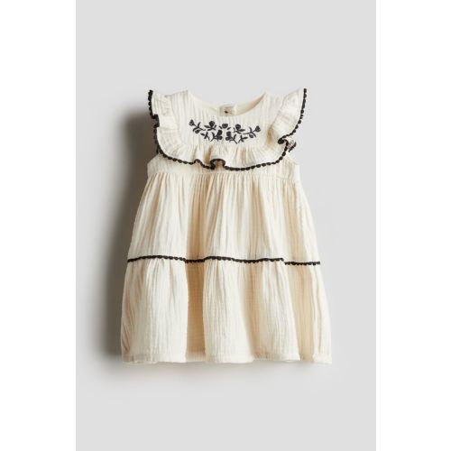 Muslin Dress with Embroidered Details