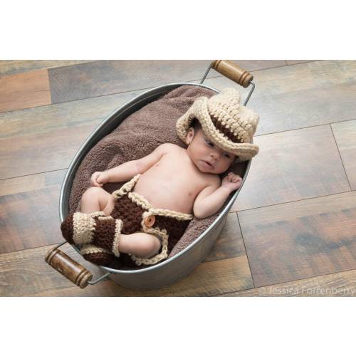 Baby Cowboy Outfit, Western Newborn Clothes, Preemie Photo Cowgirl