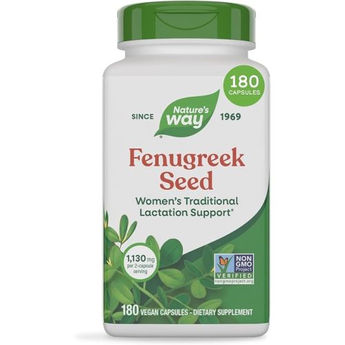 Nature's Way Fenugreek Seed Capsules, Traditional Lactation Support*, 180ct