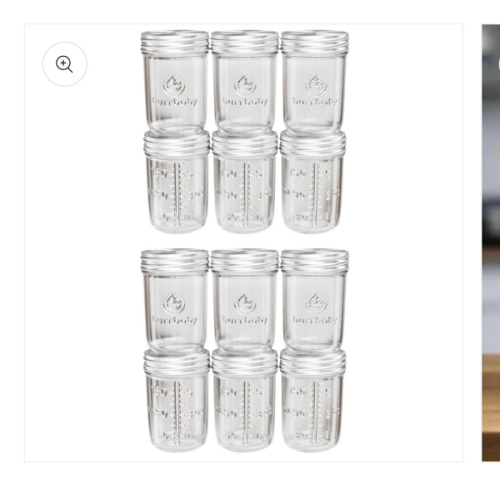 6oz Glass Breast Milk Storage Containers